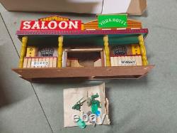 Jouet ancien bois en boite VERO village western Saloon Shérif General stores 70