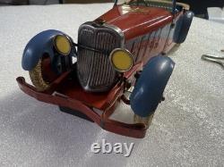 Jouet ancien de 1939 Voiture Meccano 1 en métal avec sa clé en état de marche