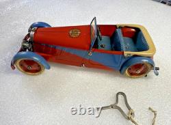 Jouet ancien de 1939 Voiture Meccano 1 en métal avec sa clé en état de marche