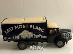 Jouet ancien en Tôle à friction JMB Berliet GLR Lait Mont Blanc