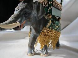 Jouet ancien en plomb elephant et palanquin avec personnages no quiralu