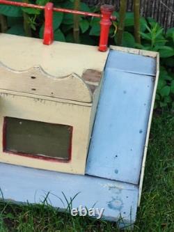 Jouet ancien garage automobile station service En Bois Chez Pierrot