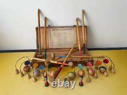 Jouet ancien jeu de croquet de salon, old toy, antique Parlor croquet Game