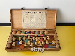 Jouet ancien jeu de croquet de salon, old toy, antique Parlor croquet Game