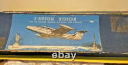 Jouet ancien rare Gyroscope tour eiffel MW Paris France vintage L'AVION ROTOR