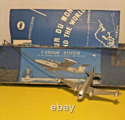 Jouet ancien rare Gyroscope tour eiffel MW Paris France vintage L'AVION ROTOR