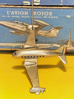 Jouet ancien rare Gyroscope tour eiffel MW Paris France vintage L'AVION ROTOR