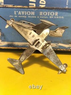 Jouet ancien rare Gyroscope tour eiffel MW Paris France vintage L'AVION ROTOR