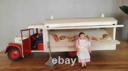 Jouet citroen renault grand camion au cochon rose original long 54 cm