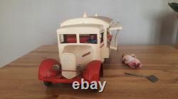 Jouet citroen renault grand camion au cochon rose original long 54 cm