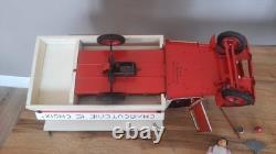 Jouet citroen renault grand camion au cochon rose original long 54 cm