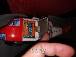 Jouet en tole Hélicoptère de sauvetage Astro-Copter à piles Tomy Japan 1960