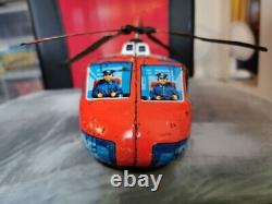 Jouet en tole Hélicoptère de sauvetage Astro-Copter à piles Tomy Japan 1960