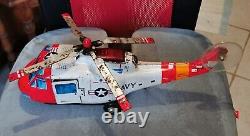 Jouet en tole Hélicoptère de sauvetage Astro-Copter à piles Tomy Japan 1960