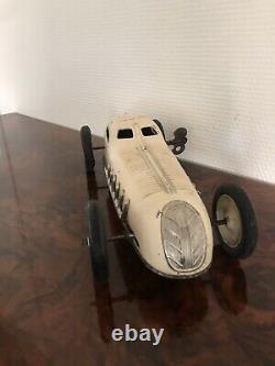 Jouet en tole ancienne VOITURE DE COURSE JEP, Ancienne belle Bugatti 36 Cm