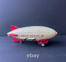 Jouet vintage rare Graf Zeppelin Zepplin fonte objet de collection dirigéable