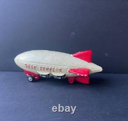 Jouet vintage rare Graf Zeppelin Zepplin fonte objet de collection dirigéable