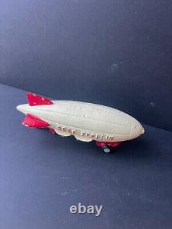 Jouet vintage rare Graf Zeppelin Zepplin fonte objet de collection dirigéable