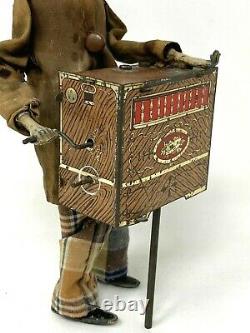 Joueur d'Orgue de barbarie Ancien jouet mécanique SIJIM automate Vers 1910