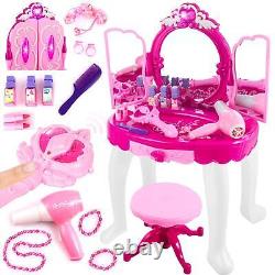 Kinderplay Coiffeuse Enfant Table de Maquillage Fonction de Lumièreavec Tab