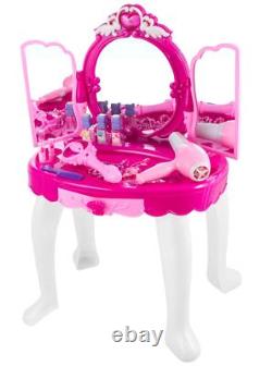 Kinderplay Coiffeuse Enfant Table de Maquillage Fonction de Lumièreavec Tab