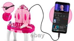 Kinderplay Coiffeuse Enfant Table de Maquillage Fonction de Lumièreavec Tab