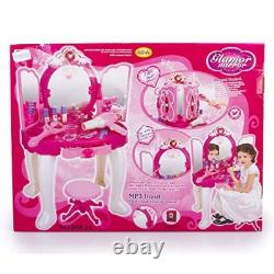 Kinderplay Coiffeuse Enfant Table de Maquillage Fonction de Lumièreavec Tab