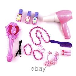 Kinderplay Coiffeuse Enfant Table de Maquillage Fonction de Lumièreavec Tab