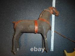 LENOBLE ATTELAGE cheval hauteur 23 cm+ charrette longueur 54 cm