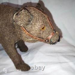 LG NODDING paper mache Teddy bear CANDYBOX/OURS ancien PAPIER MACHE HOCHANT 20cm