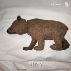 LG NODDING paper mache Teddy bear CANDYBOX/OURS ancien PAPIER MACHE HOCHANT 20cm