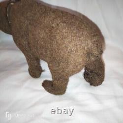 LG NODDING paper mache Teddy bear CANDYBOX/OURS ancien PAPIER MACHE HOCHANT 20cm
