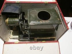 Lanterne magique cinematrographe Lapierre Carré 1890+plaques+boite origine