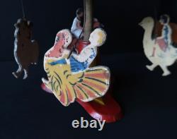 Les Jouets Migault Manége aux Animaux Tole Peinte 32x24Cm 1920 LJM