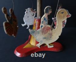 Les Jouets Migault Manége aux Animaux Tole Peinte 32x24Cm 1920 LJM