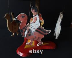 Les Jouets Migault Manége aux Animaux Tole Peinte 32x24Cm 1920 LJM