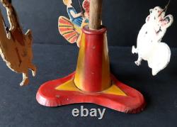 Les Jouets Migault Manége aux Animaux Tole Peinte 32x24Cm 1920 LJM