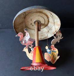 Les Jouets Migault Manége aux Animaux Tole Peinte 32x24Cm 1920 LJM