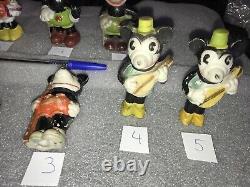 Lot 8 Figurine Statuette Bisque Mickey Mouse 1920-30 Usa Japan Numerote Rare