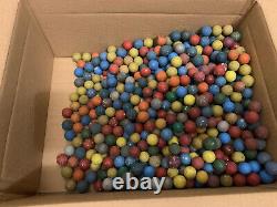 Lot Anciennes Billes de Terre de Couleur Environ 4kg 700 / 800 Billes 15mm