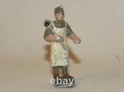 Lot D'ancienne Figurine Et Accessoire Quiralu En Aluminium Soldat Cavalier ++