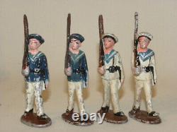 Lot D'ancienne Figurine Et Accessoire Quiralu En Aluminium Soldat Cavalier ++