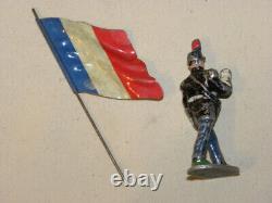 Lot D'ancienne Figurine Et Accessoire Quiralu En Aluminium Soldat Cavalier ++