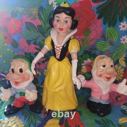 Lot blanche neige ledraplastic dwarfs delacoste pouet Disney figure nains Snow