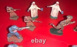 Lot de 25 soldats figurines en plomb guerre WW1 jouets ancien