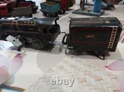 Lot de Locomotive et Wagon O Mécanique avec clés en tôle Port Gratuit