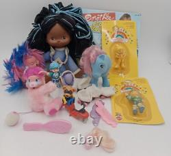 Lot de jouets vintages des années 80 Petit poney Popples Rinbow Brite Fabuland