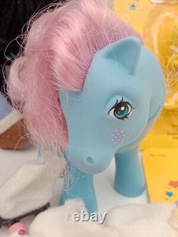 Lot de jouets vintages des années 80 Petit poney Popples Rinbow Brite Fabuland