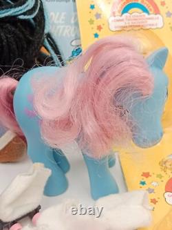 Lot de jouets vintages des années 80 Petit poney Popples Rinbow Brite Fabuland