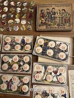 Loto d'arithmétique & 19 Eme Siècle & XIX Eme & Jeu Ancien & Jouet & Calcul